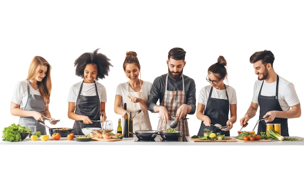 Zespół kucharzy podczas przygotowań